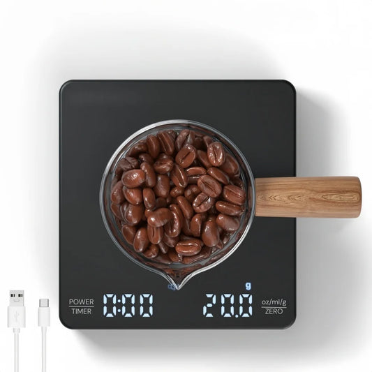 Household Electronic Kitchen Scale, High-precision Digital Coffee Scale with Timer, Small Platform Scale for Baking Food, Portab