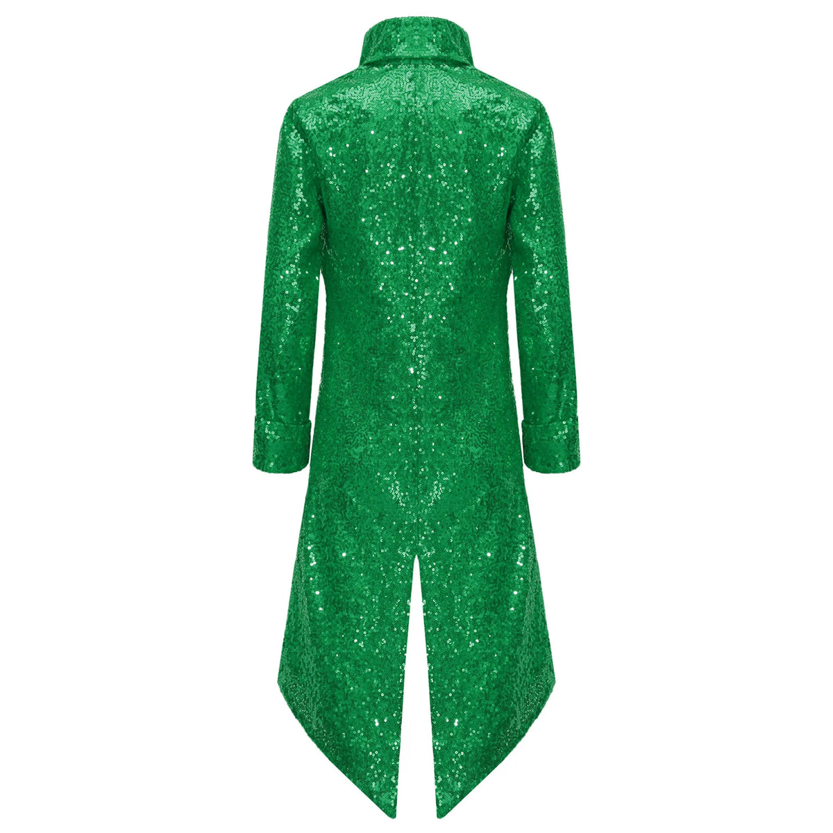Kids Boys Halloween Medieval Renaissance Costume Sparkly Sequins Victorian Tailcoat Jacket Frock Coat Long Sleeve Gothic Tuxedo