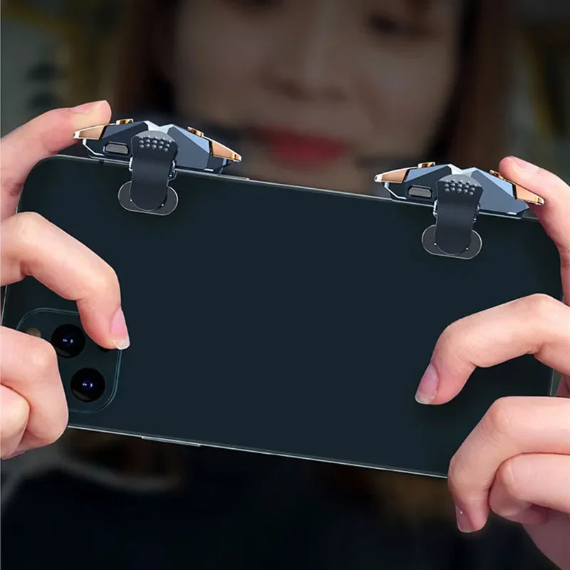G10 Mobile Phone Game Trigger 4 Fingers Aim Shooting Free Fire L1 R1 Gamepad Joystick Controller for IOS Android E-sports Button