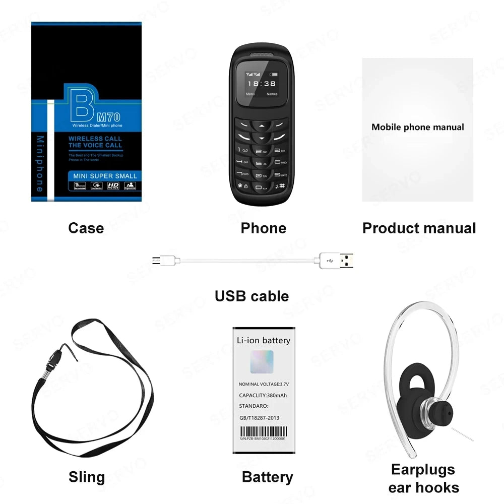 Unlocked Mini Mobile Phone Bluetooth Earphone Voice Changer Dialer Automatic Call Recording Magic Voice Portable Cheap Cellphone