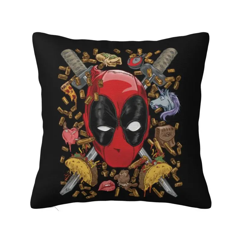 Custom Deadpool Wolverine Cartoon Manga Cushion Cover Soft Cute Pillows