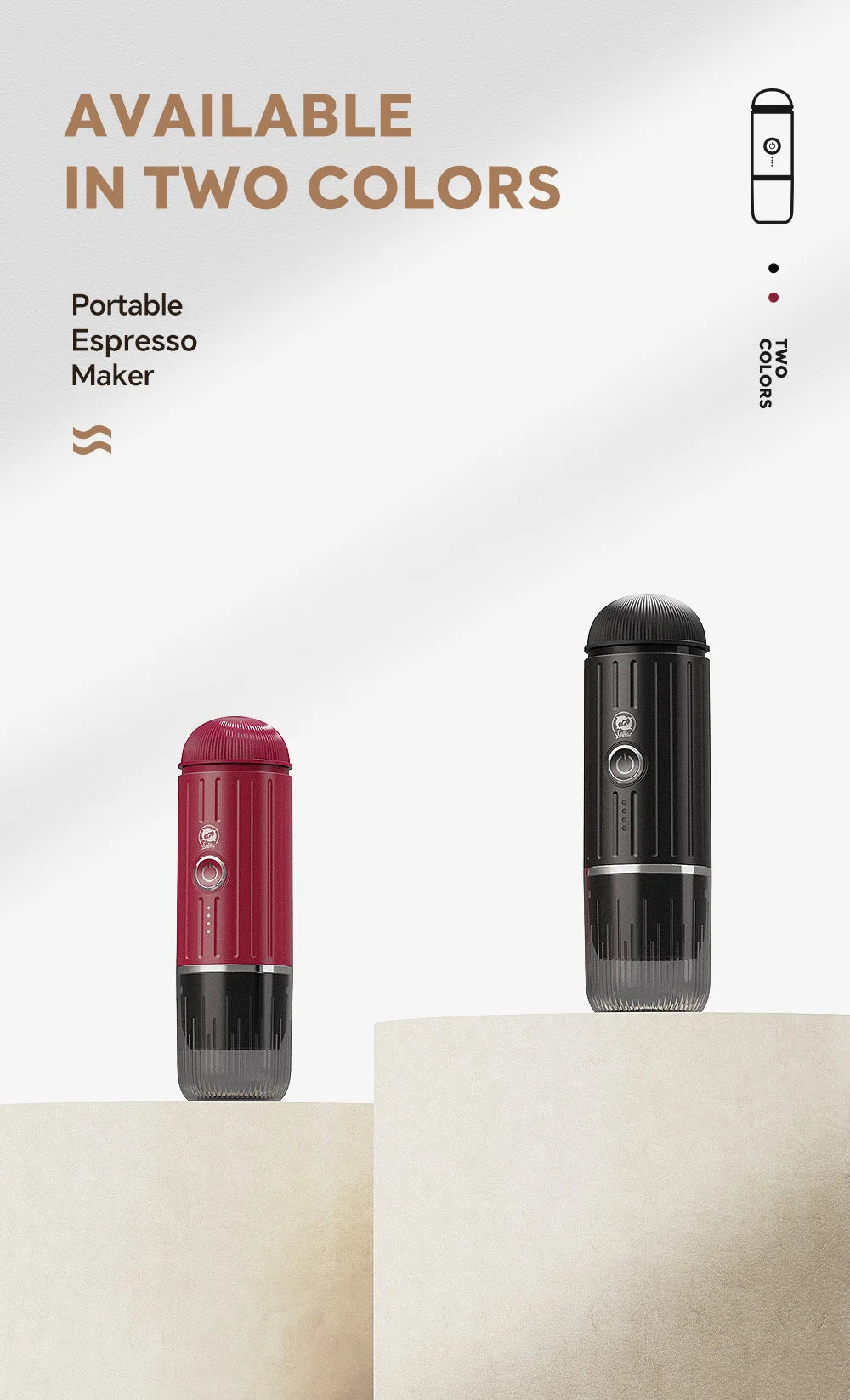 Wireless Portable Heating Espresso Machine Coffee Maker Rechargeable Concentrated Extraction Coffee Machine for Travel Office