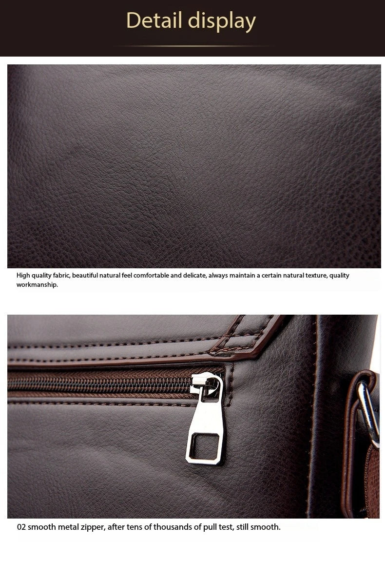 Luxury Brand Men Leather Shoulder Bags Waterproof Business Handbag Travel Tote Crossbody Cross Body Messenger Bag Pack For Male