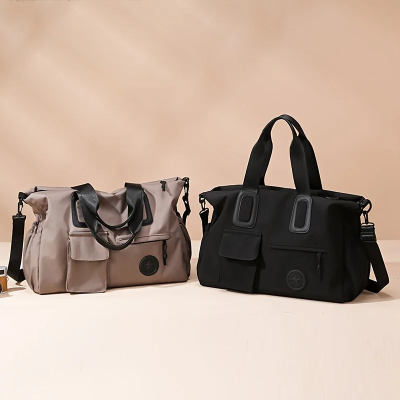 [Large Capacity Travel Tote] Large Capacity Travel Tote Bag, Lightweight Luggage Carry-on, Gym Bag with Shoulder Strap