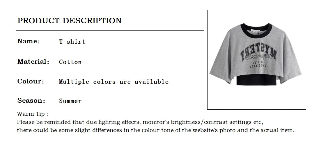 Vintage Print Graphic T-shirt Women Crop Top Short Sleeve Y2k Clothes Summer Loose Sexy Short Two-piece T-shirt Set Womens 2025