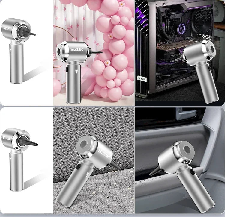 SZUK 180000PA Mini Car Vacuum Cleaner Portable Powerful Cleaning Machine Handheld for Car Wireless Vacuum Cleaner Home Appliance