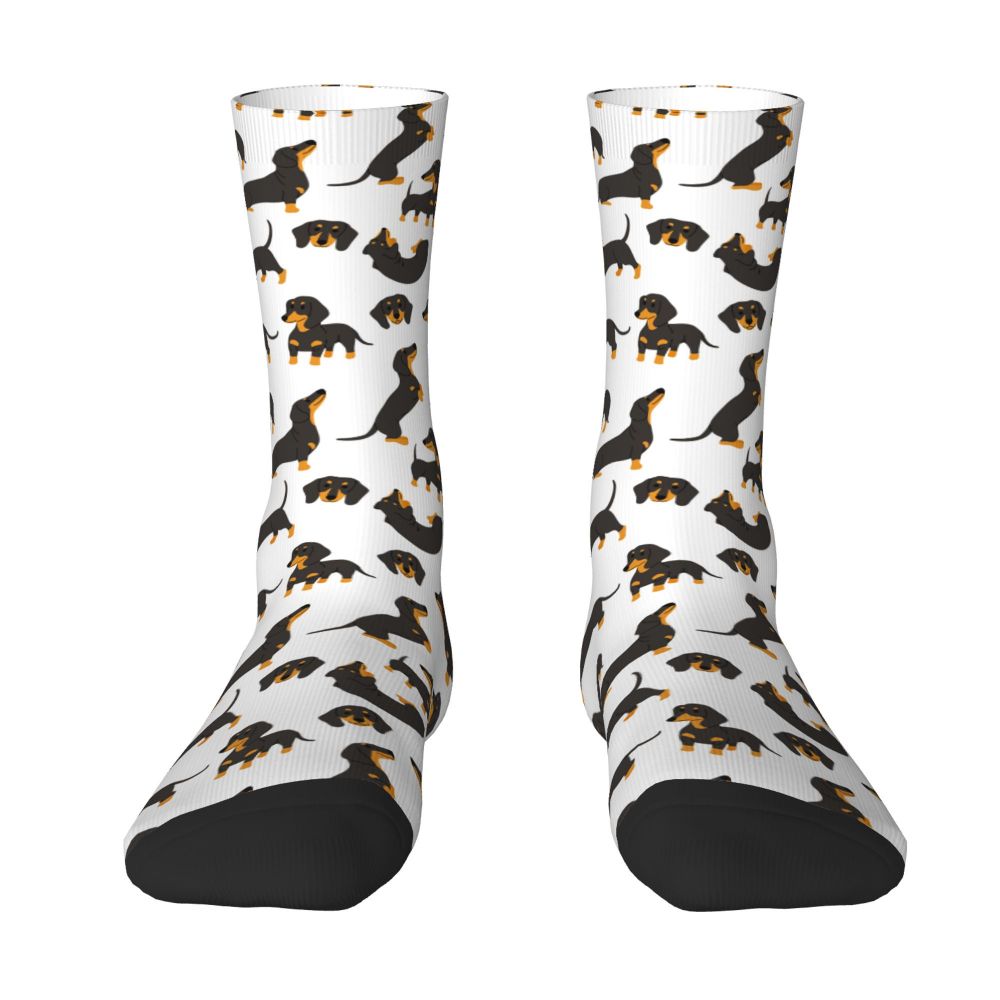 Happy Funny Male Men Socks Casual Dachshund Sock Gift for Animal Dog Lover Sport Women's Stockings Spring Summer Autumn Winter