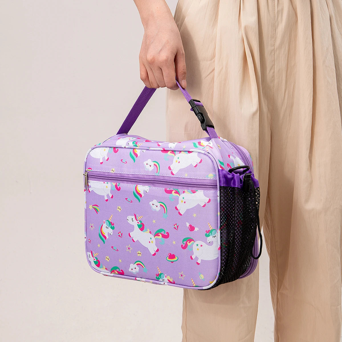 Cartoon Insulated Lunch Bag for Student Portable Food Thermal Box Waterproof Office Lunchbox With Shoulder Strap Insulated Case