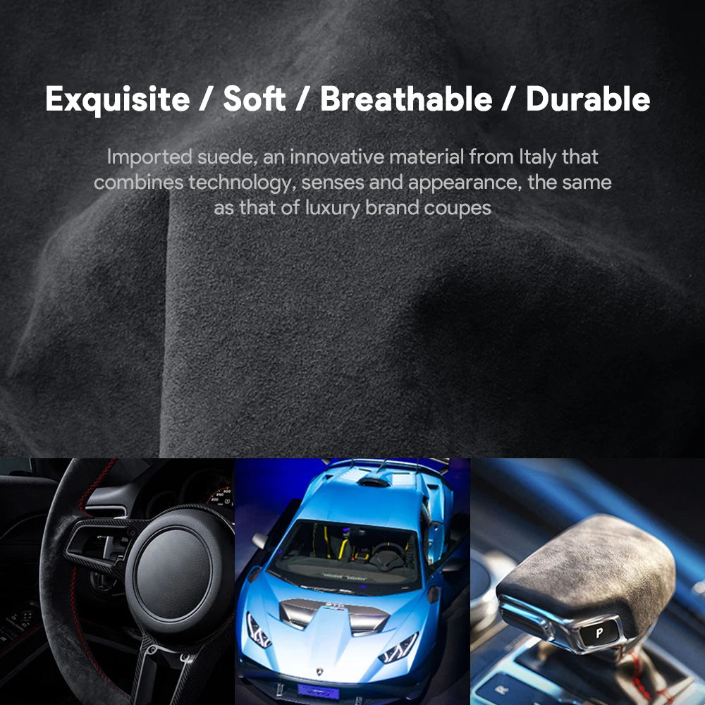 Top Suede Car Gear Knob Cover LHD RHD For Lexus ES ES200 ES250 ES300h ES350 2018-2023 2024 2025 for UX 2019-25 for LX 2022-25