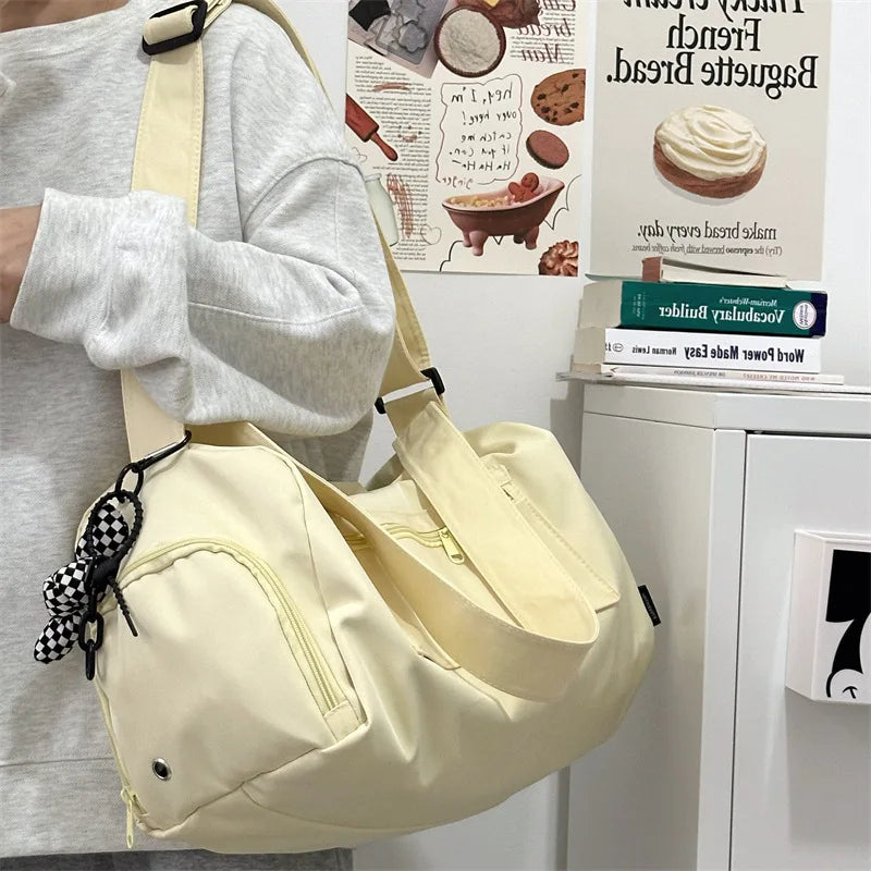 Large Crossbody Travel Tote Bags for Women 2024 Canvas Shoulder Messenger Bag Sports Yoga Satchels Fashion Woman Handbag