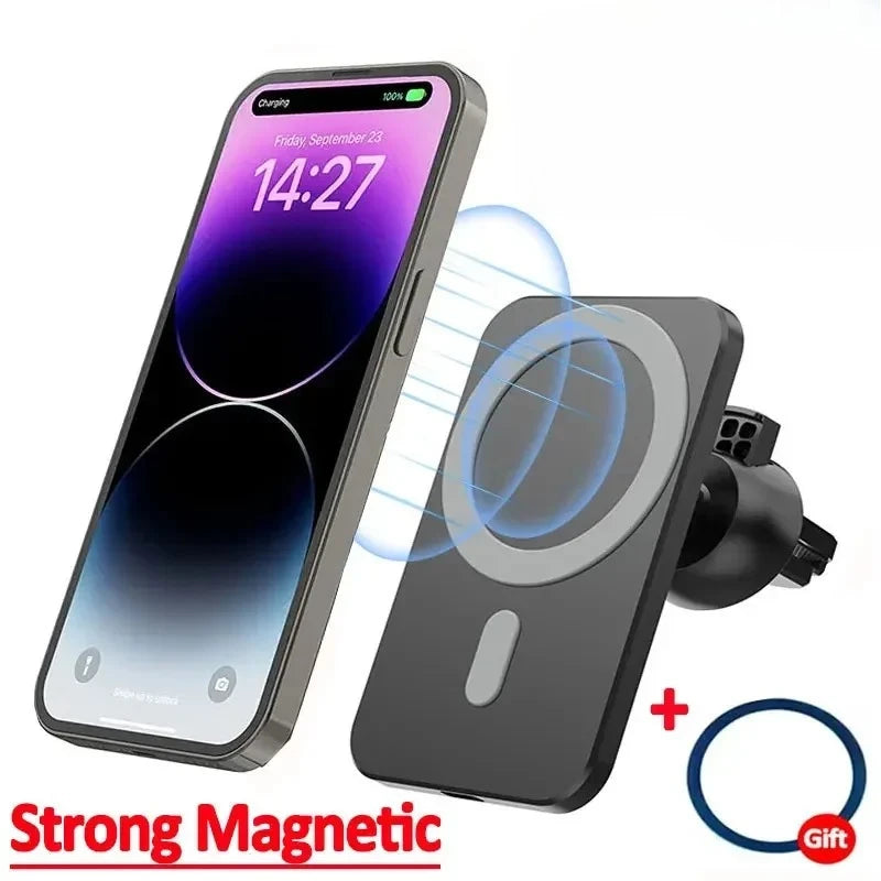 30W Magnetic Car Wireless Charger For iPhone 16 15 14 13 12 Pro Max Mini Car Phone Holder Stand Mount Fast Charging Station
