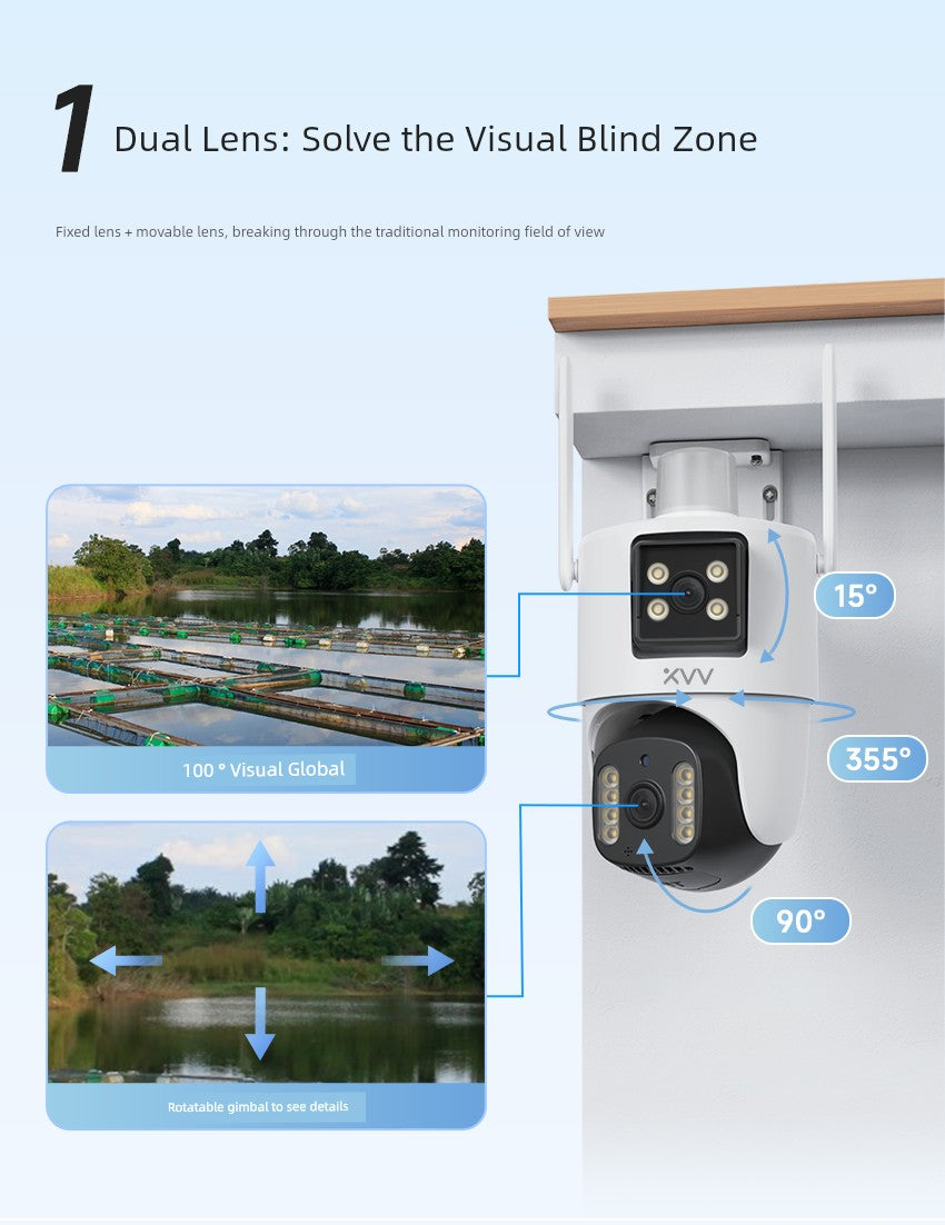 MIJIA App Camera Shadow Mobile Phone Remote For Home 360 Degrees No Dead Angle WiFi Door Ceiling Monitor