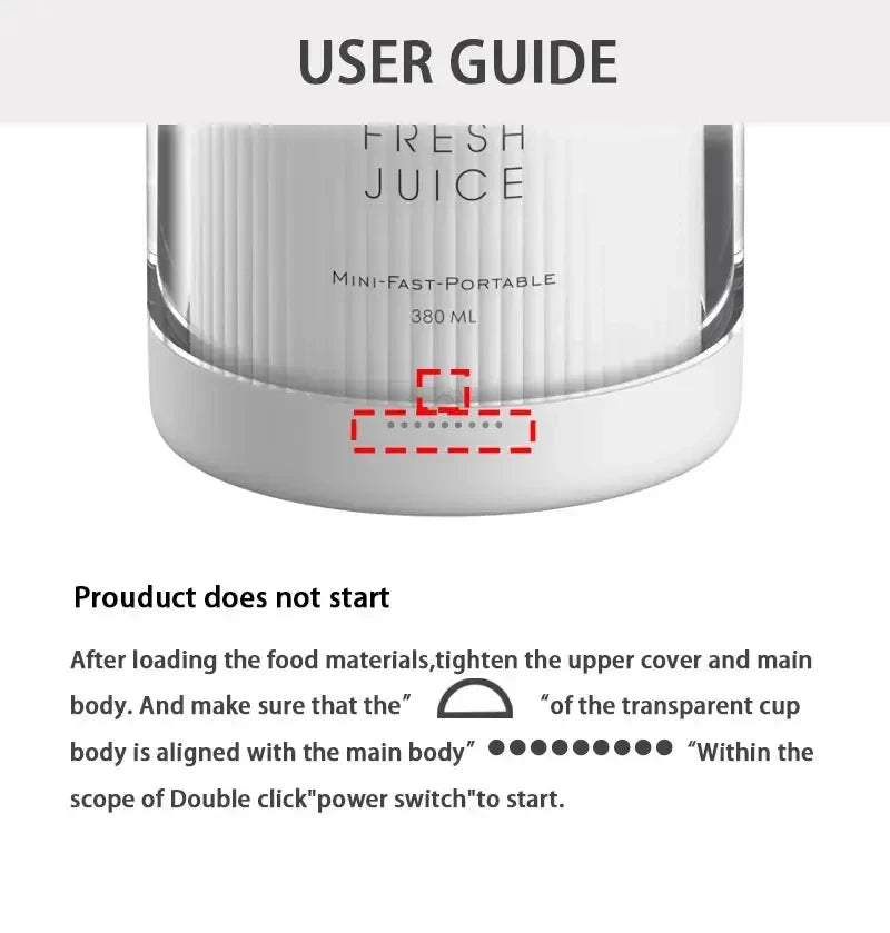 Wireless Charging 4 Blades Electric Juicer Mini Portable Blender Fruit Mixers Extractors Multifunction Juice Maker Machine
