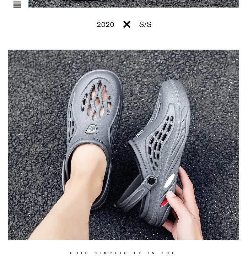Large Size 36-49 Trend Summer Sandals For Men White Comfortable EVA Casual Clogs Man Lightweight Anti-slip Men's Beach Slippers