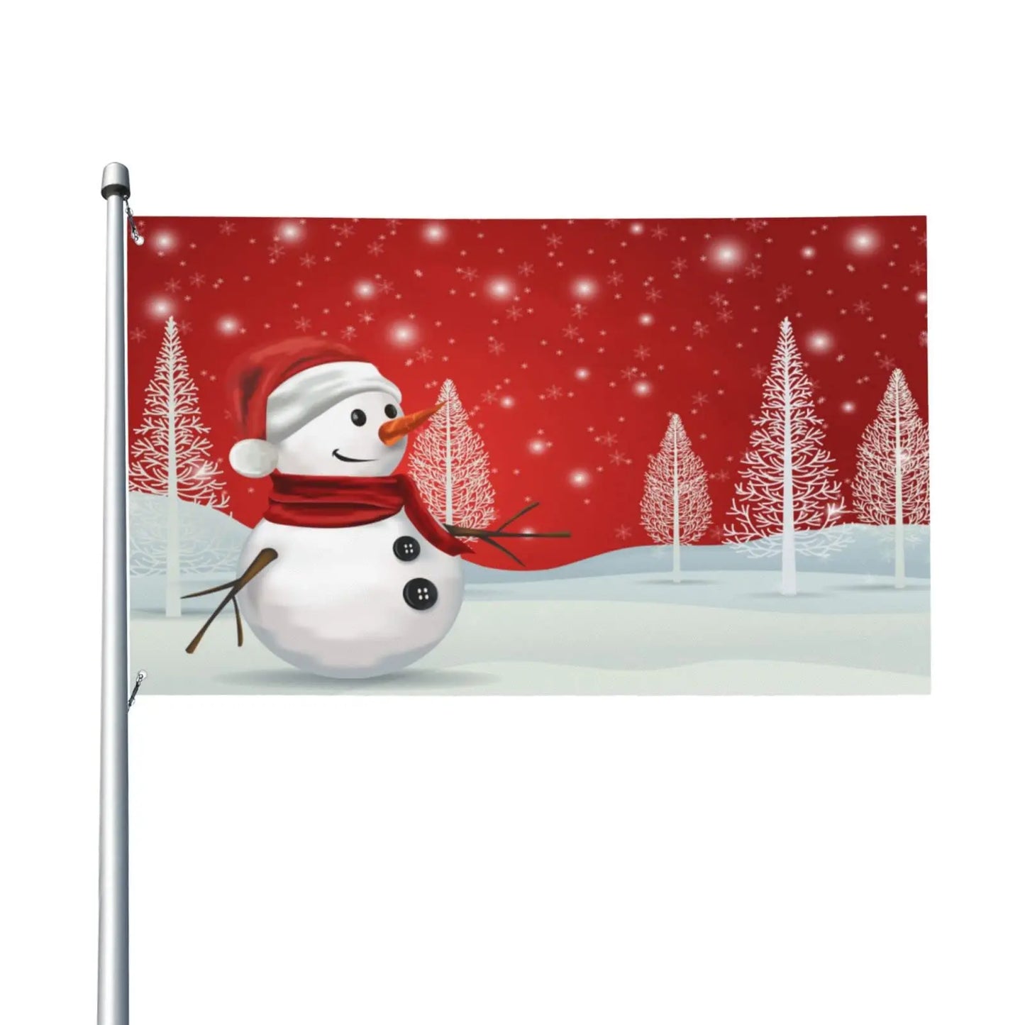 Winter Snowman Merry Christmas Tree Garden Flag Snow Snowflake Santa New Year Seasonal Garden Flag Yard Funny Outdoor Decoration