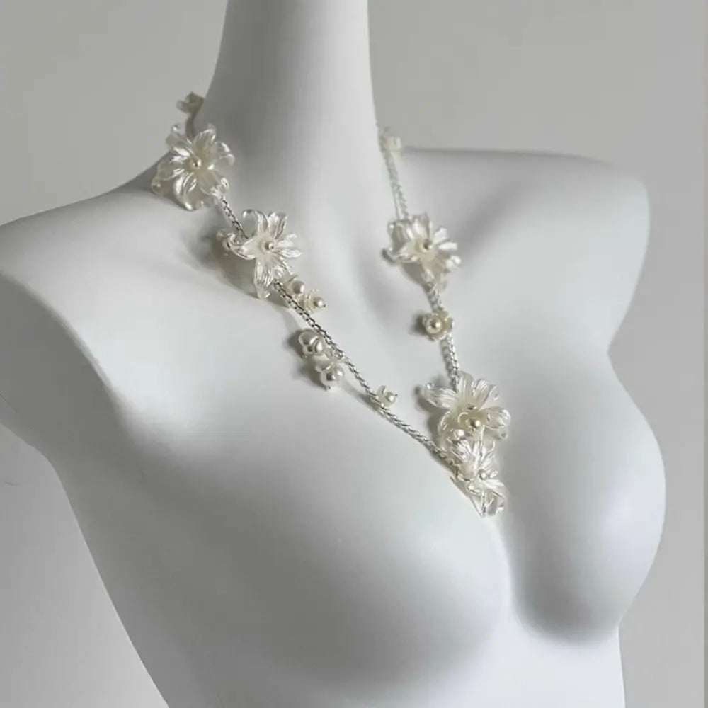 Fashion Elegant Pearl Waist Chains Waist Accessory Versatile Floral Belly Chain Boho Hip Chain Women