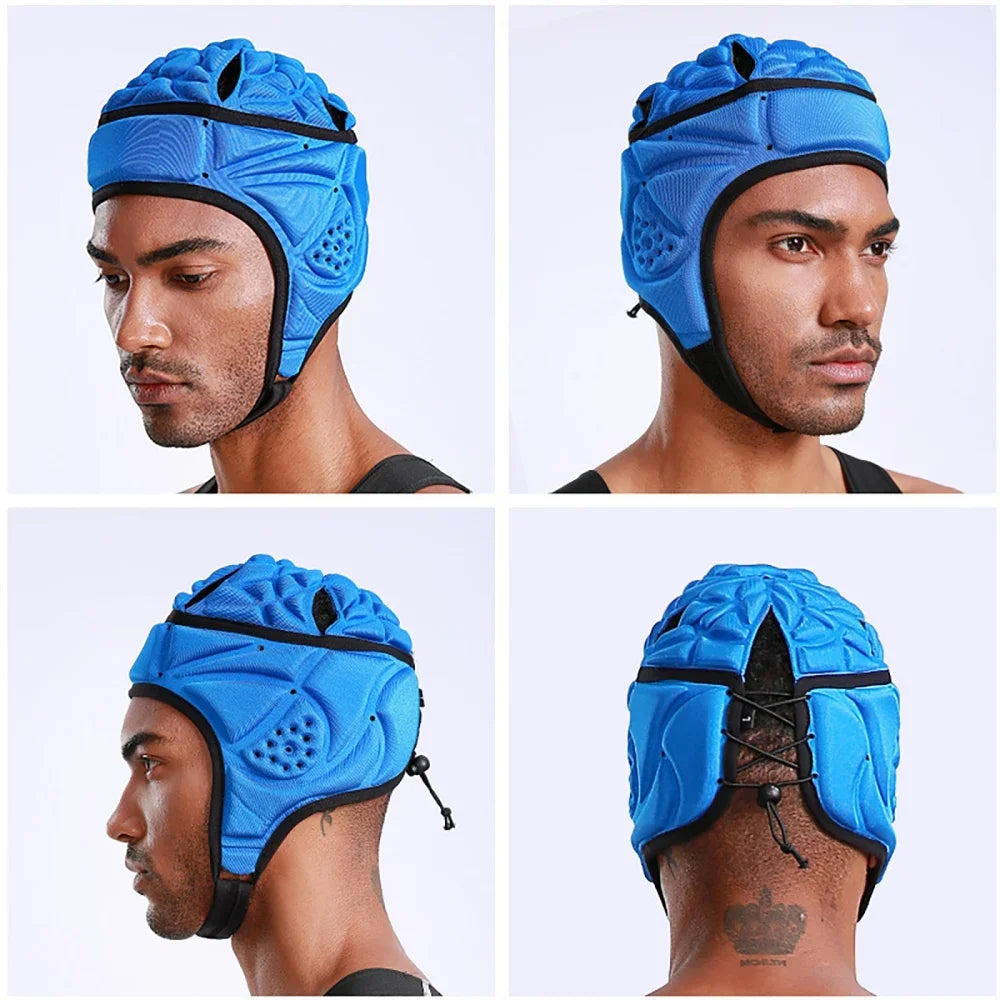 Adult Rugbys Football Helmet Headguard Goalie Hat Caps Soft Protective Rugbys Headguard