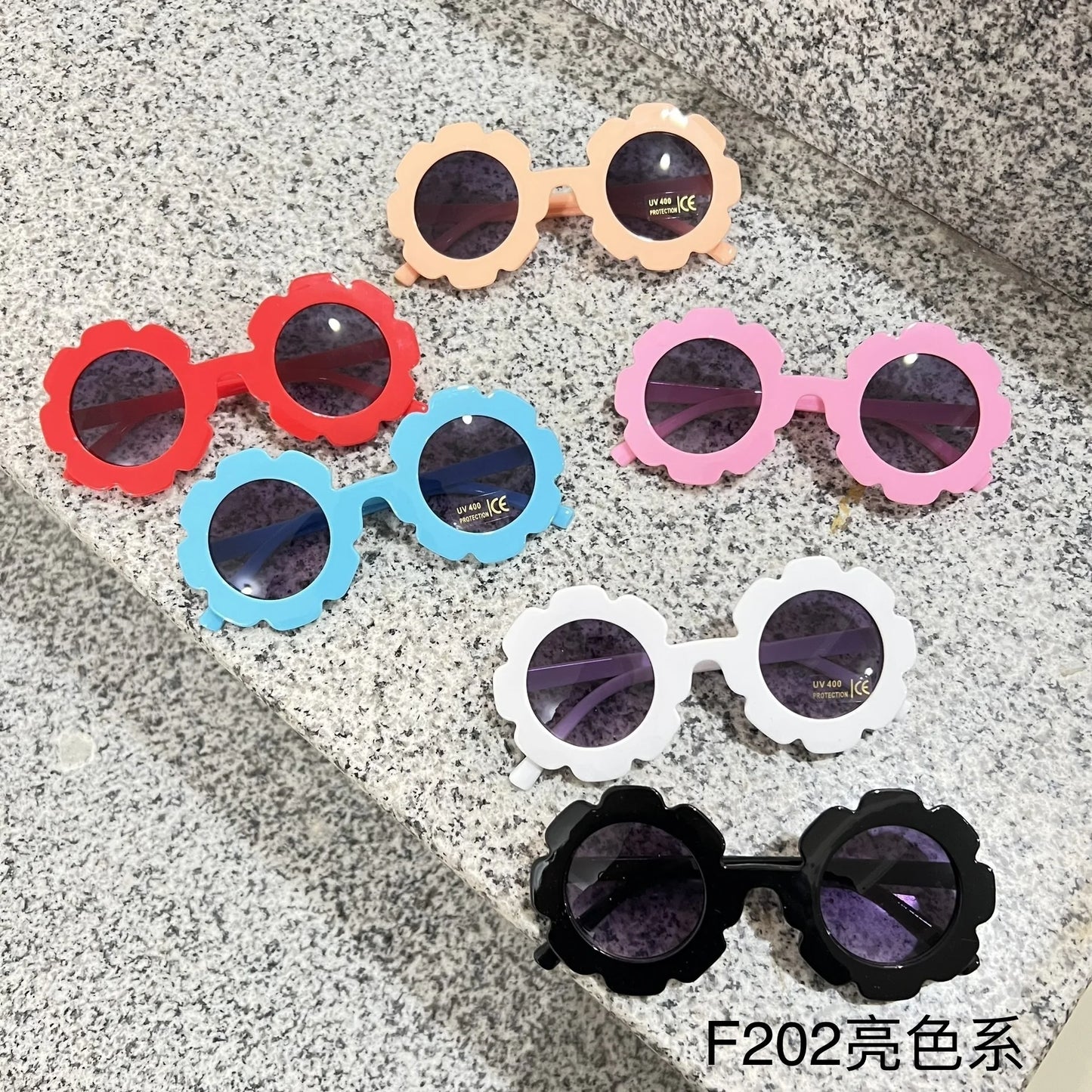 2023 new cute children's frosted glasses color series baby sunglasses