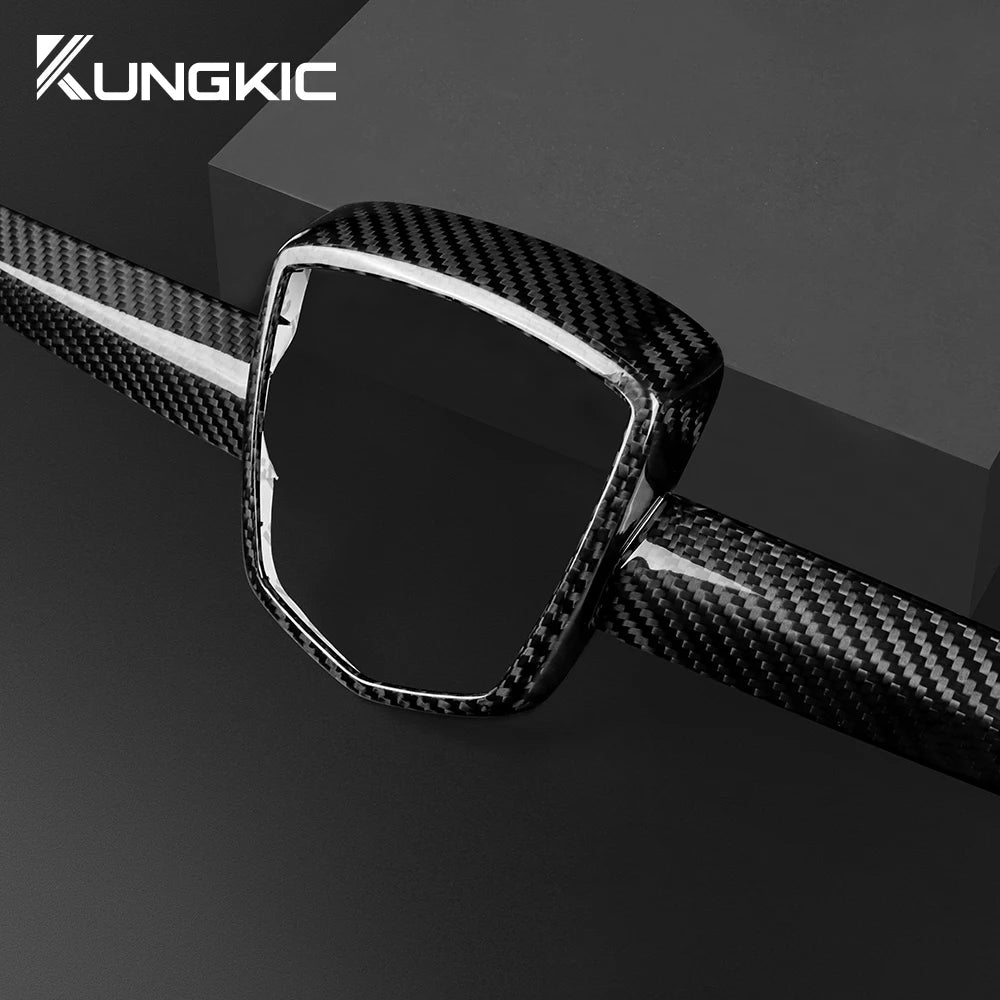 Real Hard Carbon Fiber For Abarth 595 695 2012 2013 2014 2015 2016 2017 2018 2019 2020 2021-2023 Front Badge Whiskers Logo Frame