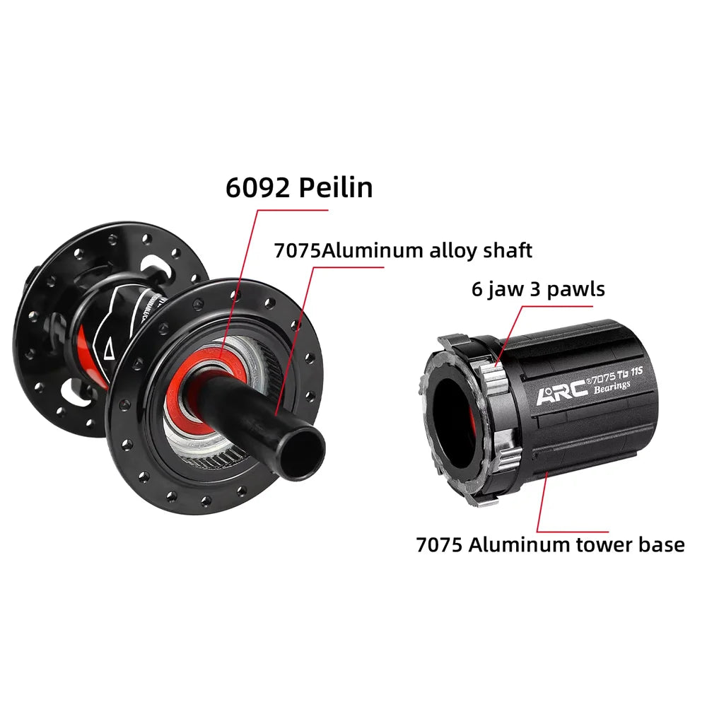 ARC MT009 BOOST MTB rear hub	Bicycle Hub 6 Pawls 15x110 10x141 12x148 32H Bike Wheel Hub HG XD MS for K7 8 9 10 11 12 Speed