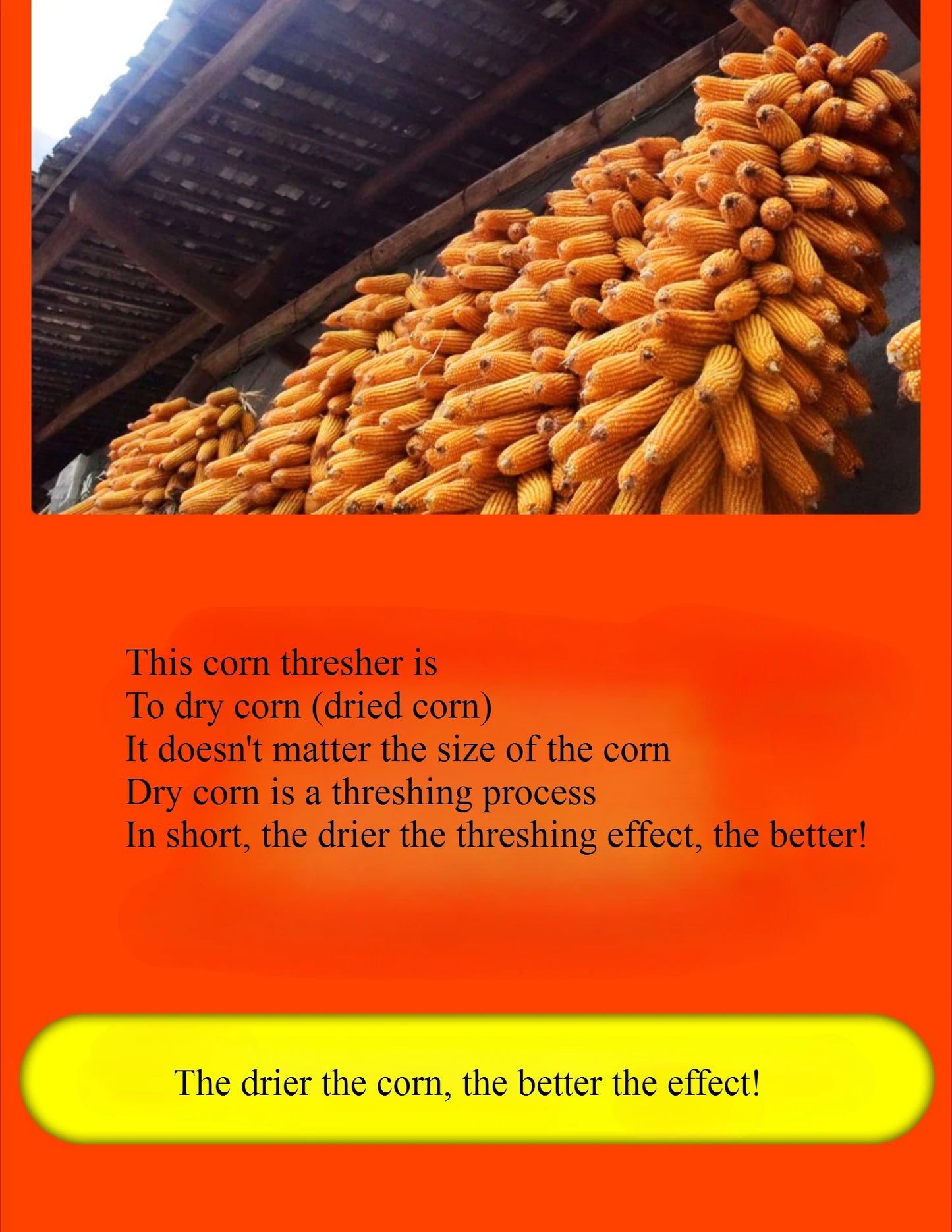 Hand Cranked Corn Thresher Household Small New Manual Corn Threshing Machine Electric