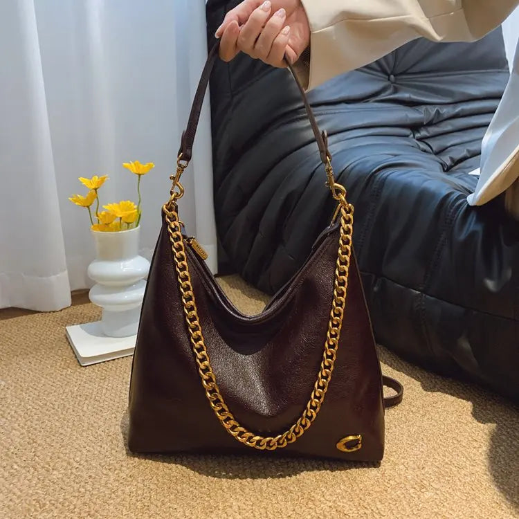 Luxury Brand Trendy Diaper Bag Stylish Leather Crossbody Handbag For Women Elegant Messenger Purse Minimalist Chic