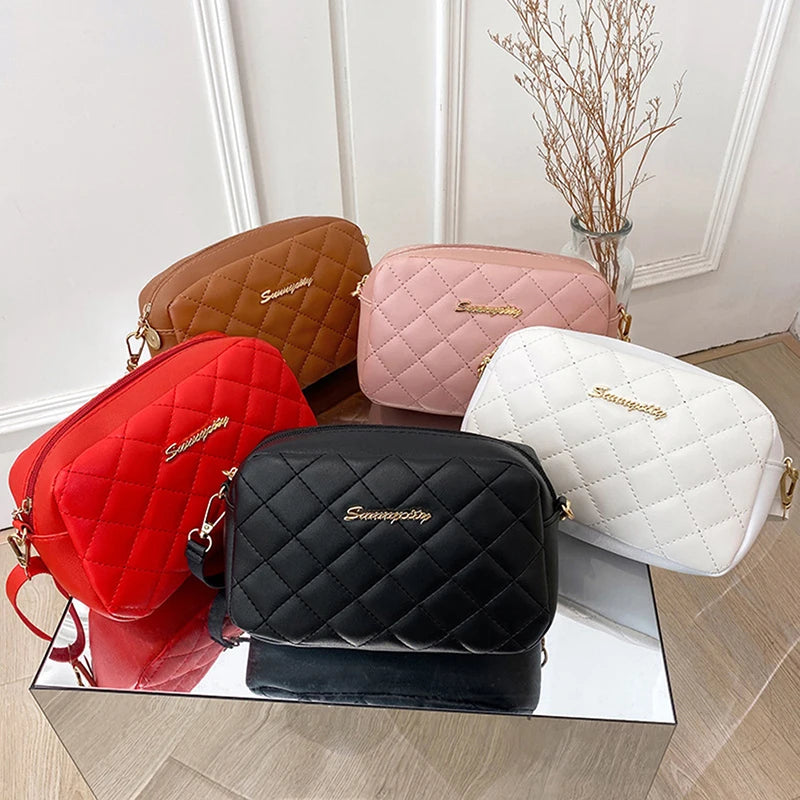 New·Fashion Ladies Crossbody Bags Luxury Tassel Small Messenger Bag For Women Lingge Embroidery Casual Female Shoulder Bag