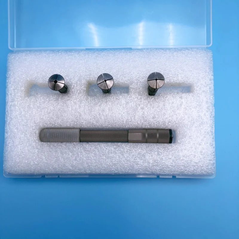 Watchmaker tools Precision grip  hold heads, gears, drill bits, and large steel wheels with 4 6104 collects