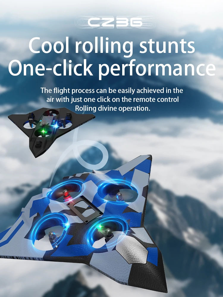 Cross-border Hit CZ36 Remote Control Foam Airplane, Drone Hovering Flight Fighter, Fixed Height Rolling Stunt Toy