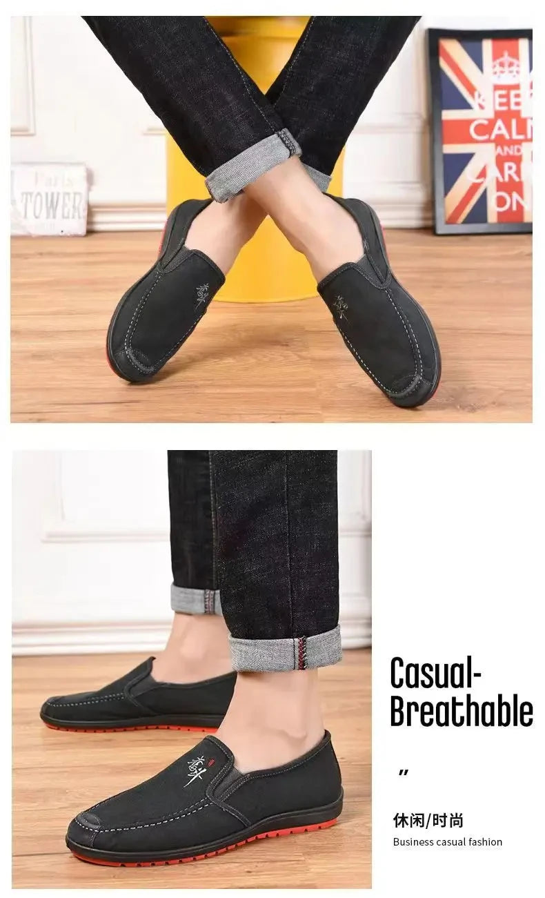 Men'S Spring Anti Slip And Wear Resistant Work Shoes Soft Soled Comfortable Single Shoes Fashionable And Versatile Casual Shoes