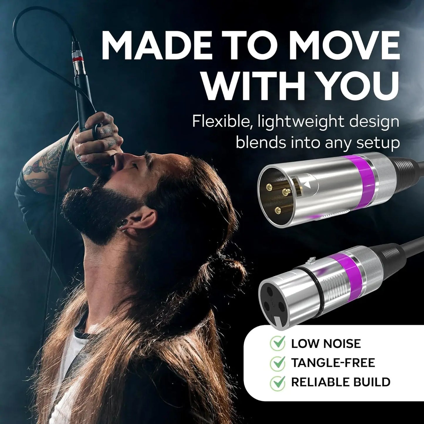 XLR Male to XLR Female Cable Professional Microphone Extension Cable For Recording Mixer Balanced Speaker XLR 3Pin Audio Lines