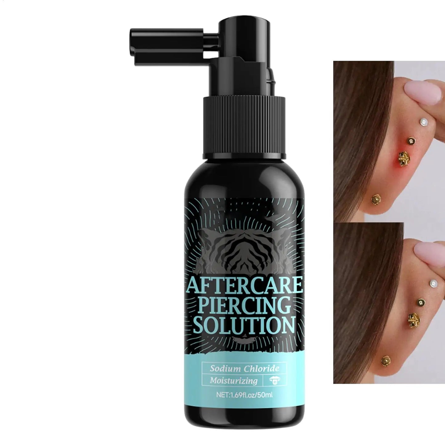50ml Piercing After Care Solution Gentle Safe Mist Piercing Spray Aftercare For Adults Men Women Friends Daily Home Indoor