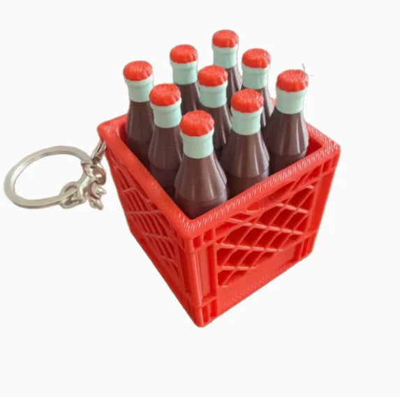 Stress resistant keychain toy - fun stress relieving buttons in strawberry cake, coffee, and chicken legs, designed for all ages