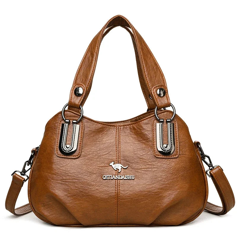 Luxury Handbags 3 Layers Large Capacity High Quality Designer Handbags Soft Leather Ladies Shoulder Crossbody Bag for Women Sac