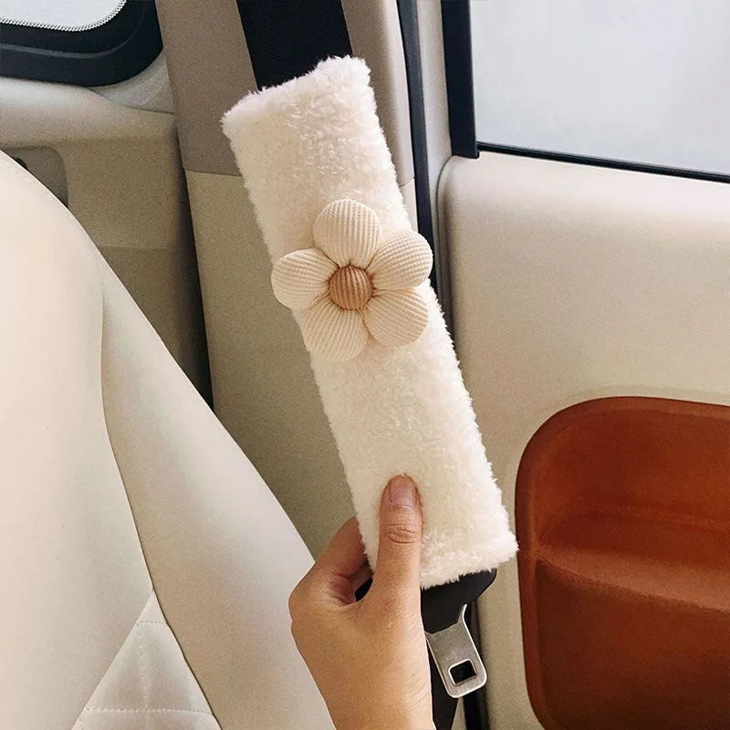 Car Seat Belt Cover Sanrios HelloKittys Cinnamoroll Kuromi My Melody Anime Cartoon   Auto Decorate Shoulder Protectors
