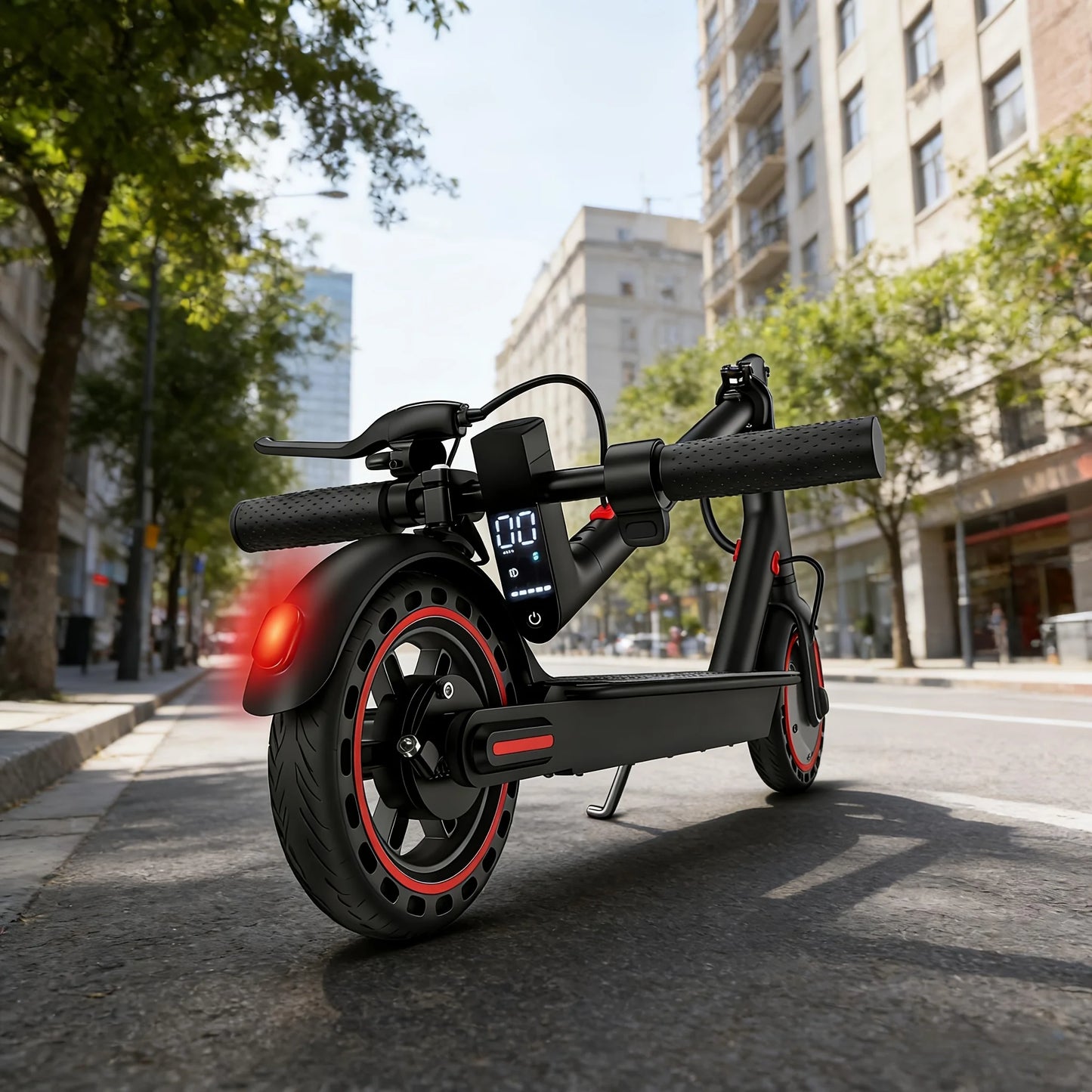 Upgrade Your Commute: Adult Foldable E-Scooter with 8.5" Solid Tires, Dual Brakes & LED Display