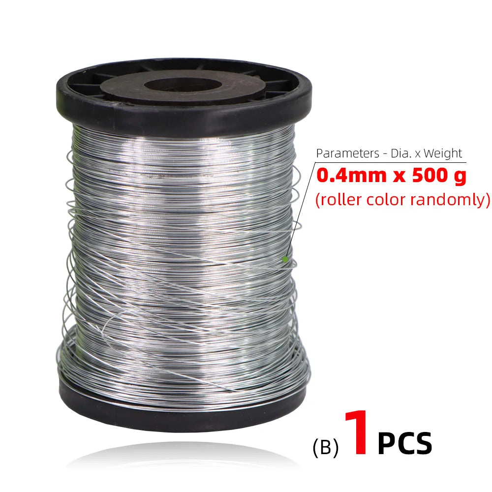 0.4mm 0.55mm 250G 500G 1000G Stainless Steel Bee Wire Iron Hive for Beehive Foundation Frame Beekeeping Equipment Beekeeper Tool