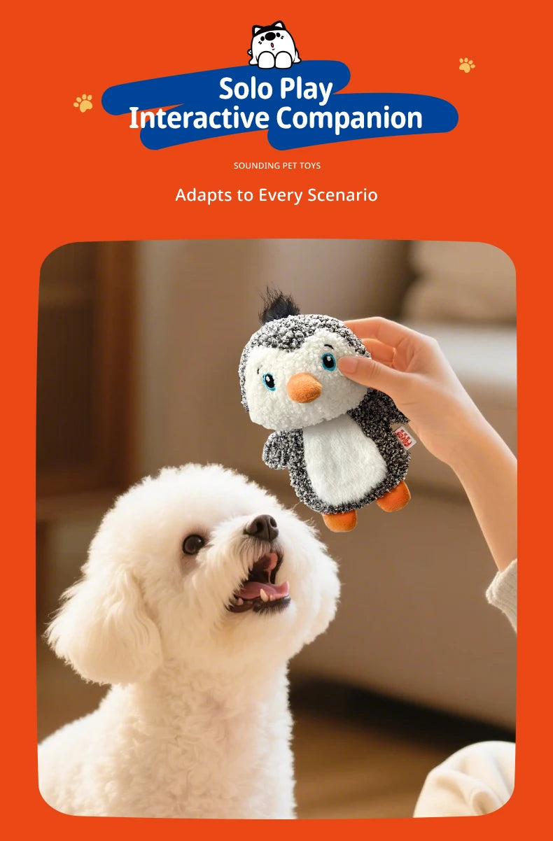 Cute Small Animal Dog Plush Toys Full Body Rattle with Built-In Squeaker Interactive Pet Playtime Toy to Reduce Loneliness