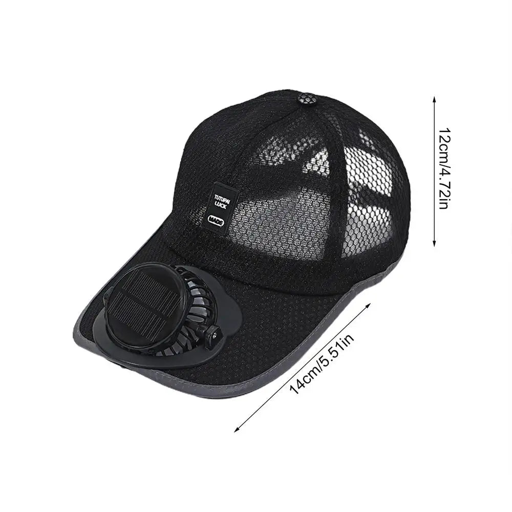 Hat With Solar Powered Fan Baseball Hat Sun Hat Breathable Beach Hat With Cooling Fan UV Protection Solar Powered Fan Hat
