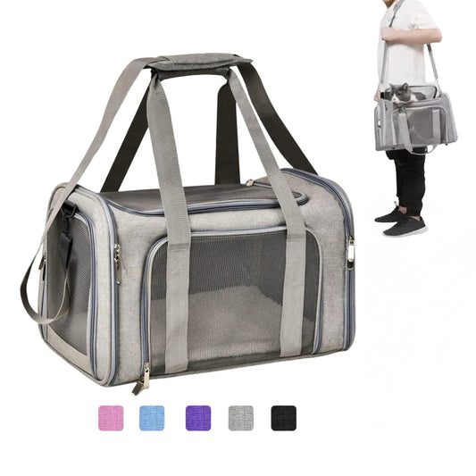 Portable Dog Carrier Bag for Small Medium Cats Dogs,Airline Approved Carrier Soft Sided, Collapsible Travel Puppy Carrier