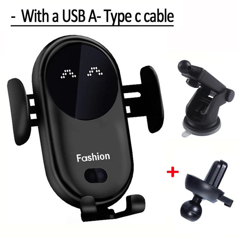 Wireless Charger Car Mount for Air Vent Mount Car Phone Holder Rotating Intelligent Infrared Fast Wireless Charging Charger