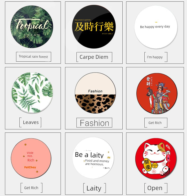 Magnet Disc Car Mobile Phone Bracket Neutral Patch Car Navigation Ultra-Thin Magnetic Block Magnetic Seat Cartoon Back Sticker