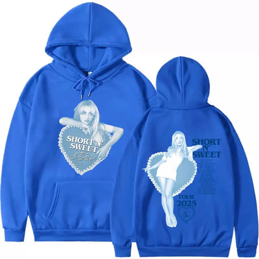 Sabrina Carpenter Tour 2025 Album Graphics Hoody Short N' Sweet Fashion Aesthetic Streetwears Unisex Casual High Street Hoodies
