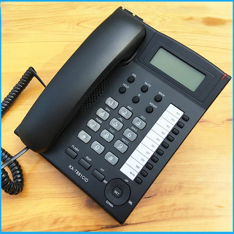 Desktop Corded Telephone, Wired Landline Phone for Home/Hotel/Office, Handsfree, with Blue Backlit, Caller ID, in English