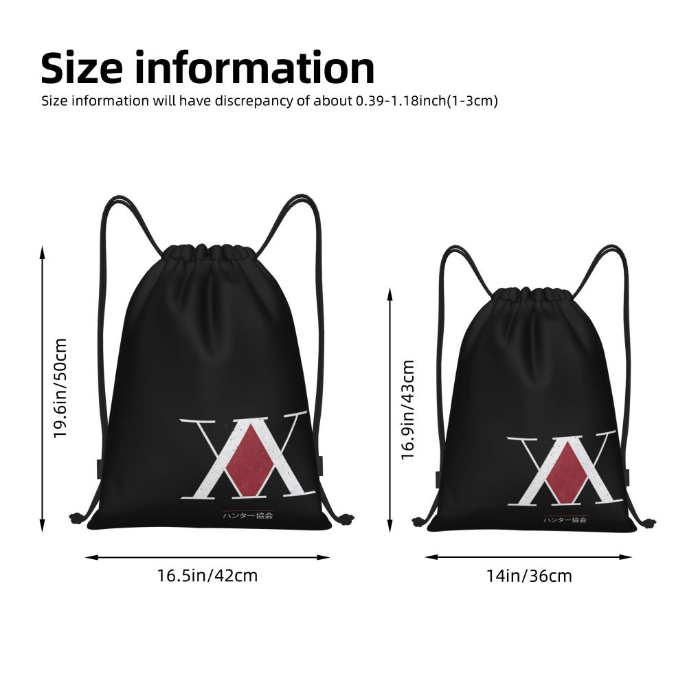 Hunter X Hunter Hisoka ALphabet 2 Drawstring Bags Gym Bag Vintage Backpack Funny Novelty Rucksack Lasting Summer camps