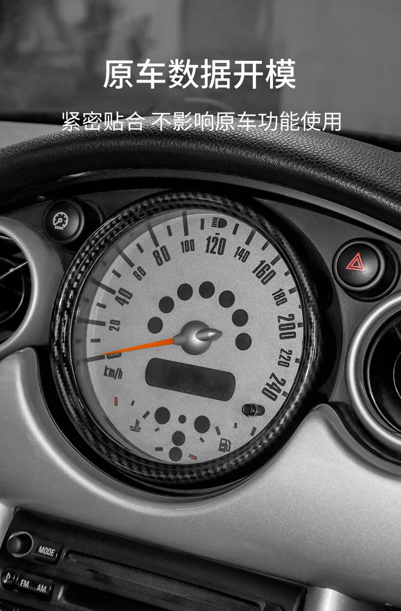 Speedometer Trim Ring Cover Decoration Sticker for Mini Cooper R50 R52 R53 2001 2002 2003 2004 2005 2006 Styling Car Accessories