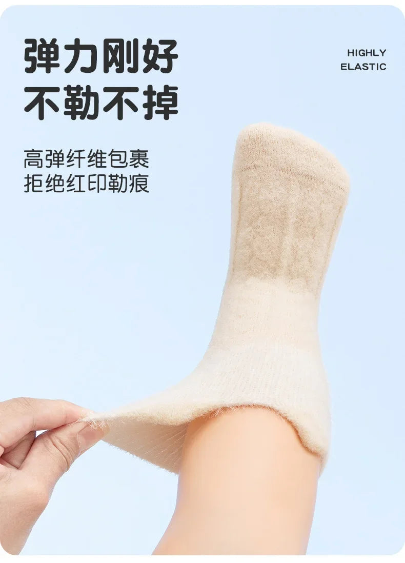 Autumn Winter Baby Socks Fleece Thickened Newborn Children Socks Warm Mid-Tube Kids Socks For Boys And Girls Baby Clothing Gifts