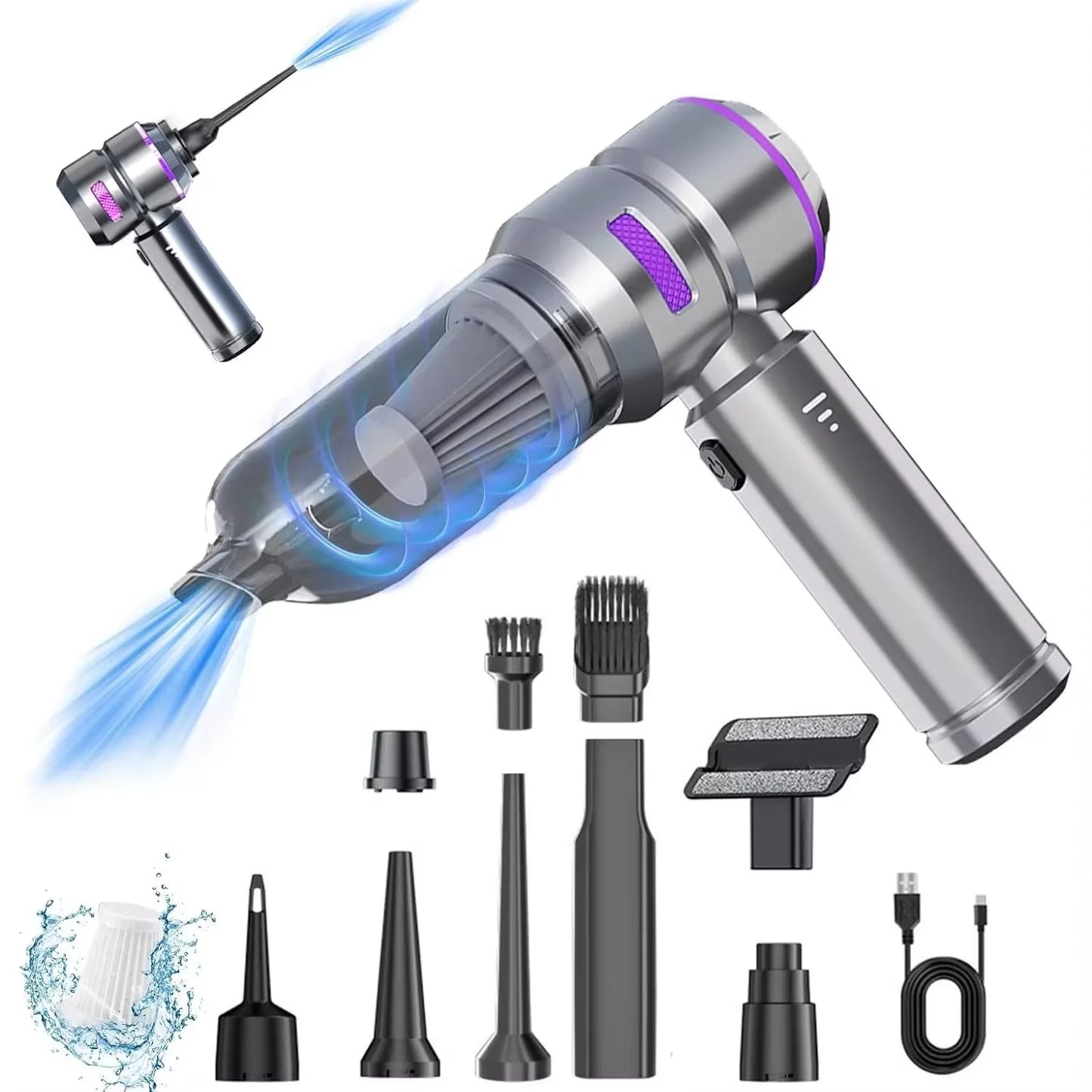 Car Vacuum Cleaner Wireless Mini Handheld Strong Suction Cleaning Machine Portable Vacuum Cleaner for Car Home