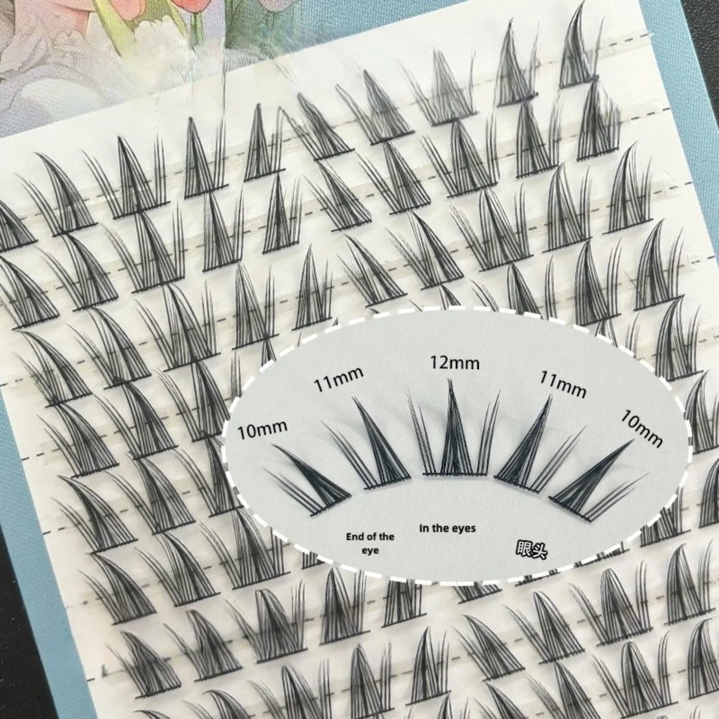 100pcs Sunflower DIY False Eyelashes Natural Thick Cartoon Extensions Clusters Individual Lashes Cluster Segmented Lash Bundles