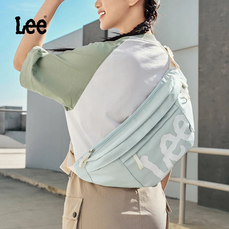 LEE Unisex Independent IPad Pocket Crossbody Bag Male Women Waterproof Sport Single Shoulder Extra Large Waist Bag Fanny Pack